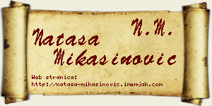 Nataša Mikašinović vizit kartica
